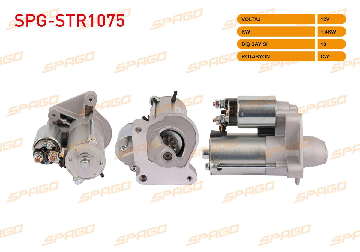 SPAGO SPG-STR1075 Starter Motor 12V 1.4Kw 10 Outer Cw (Str5517) B Type / Transit Tourneo Connect 02-13 — Starting & Charging
