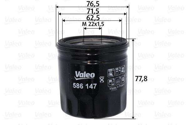 Valeo 586147 Oil Filter (Metal) Boxer III Jumper III 22Dt Puma C81 110Bg C96 130Bg C110 150Bg Euro5 Transit V34 — Oil Filters