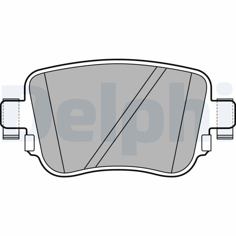 Delphi LP2709 Brake Pad Rear Sharan 10-Caddy IV 15-A1 10-Q3 11-/ Alhambra 10-Leon 12-Octavia III 13