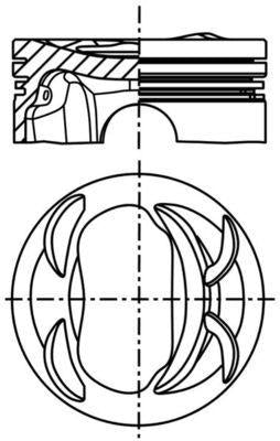 Mahle 028PI00131000 Piston + Piston Ring () Std 07-Glf.6-Jtt-Tigu 1.4Tsi *Blg-Bmy-Cava* 140-170Ph *76.5* — Pistons & Rotating