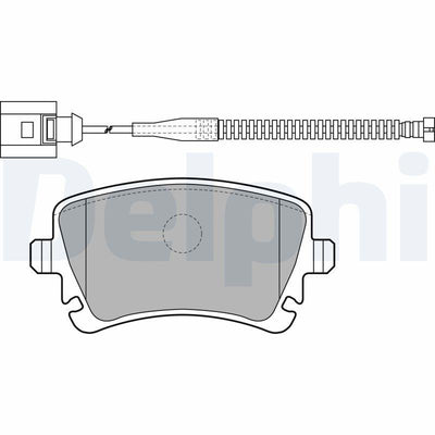 Delphi LP1860 Brake Pad Rear with Connector Multivan T5 2.0 2.5 TDI 3.2 VR6 03-15 — Brake Pads