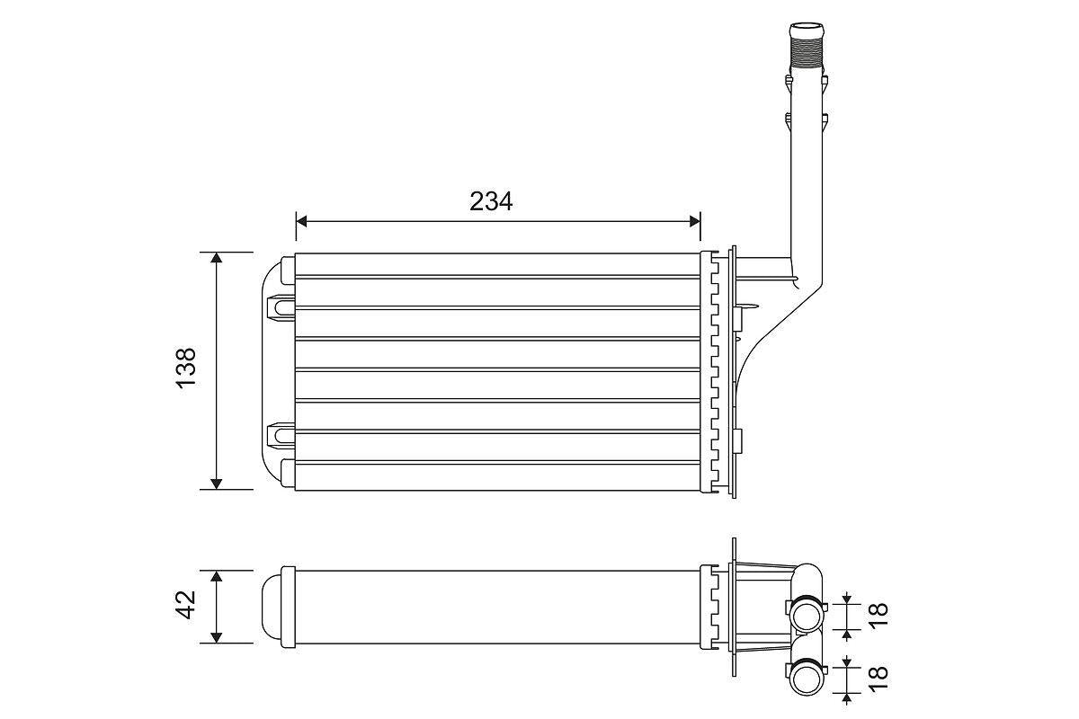 Valeo 812016 Heater Core 96-03 Pt.106 Peugeot 106 Citroen Saxo Ax — Heater & Blower