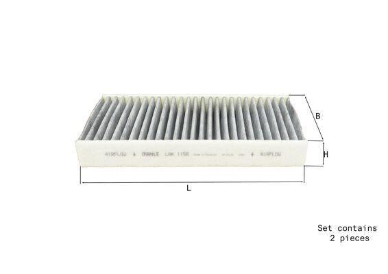 Mahle LAK1156-S Cabin Air Filter with Carbon BMW F40-F44-F45-F46-F48-F49-F39 Mini F54-F56-F57-F60 — Air & Cabin Filters