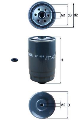 Mahle KC503D Diesel Filter Hyundai i30 Santa Fe Sorento 15-