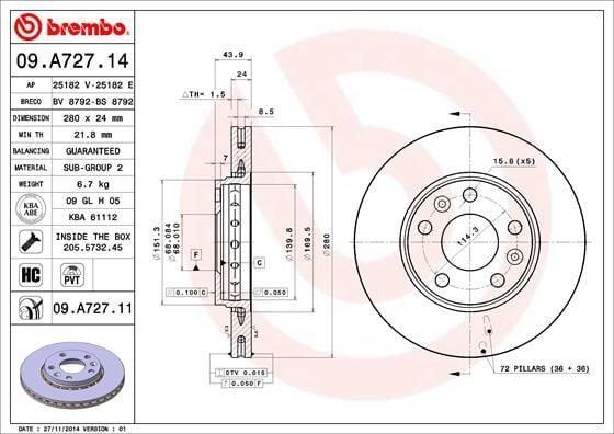 BREMBO Brake Disc Set for Renault Fluence & Megane III 1.5 D - 2 Pieces — Brake Rotors & Drums