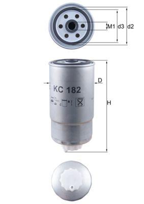 Mahle KC182 Fuel Filter Fiat Ducato 2.3 JTD, Kia Sorento 03/08 2.5Crdi — Fuel Delivery