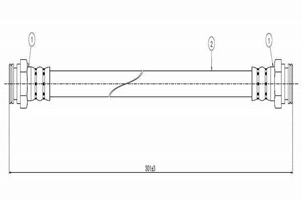 CAVO C800529B Rear Brake Hose - Replacement for Peugeot 406 Models (1995-2004) — Brake Hydraulics