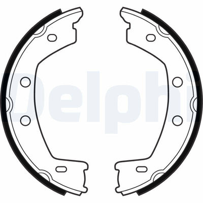 Delphi LS2030 Parking Brake Shoe Freelander 2 (L359) 06-14 — Brake Cables & Hardware