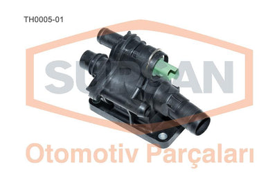 Supsan TH0005-01 Thermostat 83°C with Gasket with Sensor Plastic Housing (Peugeot Partner 1.6 HDi F — Water Pump & Thermostat