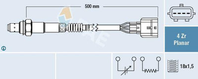FAE 77629 Oxygen Sensor Megane III Fluence Clio III Duster Logan II Sandero II 1.6 16V K4m — Oxygen & Air-Fuel