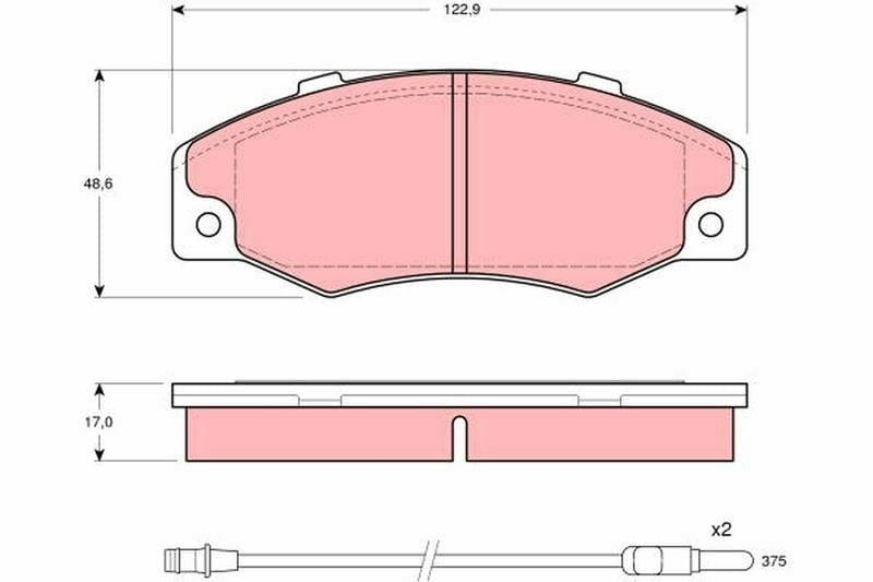 TRW GDB903 Brake Pads - Front Wva 21087 for Renault R21 Concorde