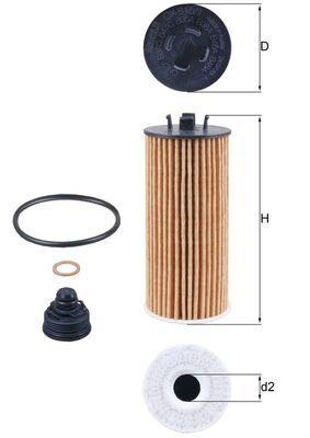 Mahle OX815-1D Oil Filter BMW F45-F46-F48-F39, 2 Series/X1/X2, Mini F54-F60 B37/B38/B47/B48 — Oil Filters