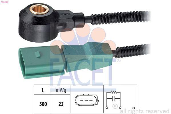 Facet 9.3163 Knock Sensor (Green) Amarok Golf V/VI Jetta Passat Polo Tiguan Touareg T6 A3 A4 A5 A — Engine Management Sensors