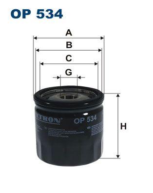 Filtron OP534 Oil Filter Chrysler Grand Voyager I II III Jeep Cherokee II Toyota 1.4-1.6 00 — Oil Filters