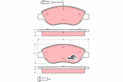 TRW GDB1484 Front Brake Pad Fiat Bravo Stilo Delta Egea 07-11 — Brake Pads