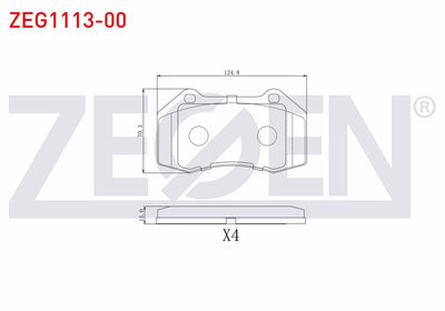 Zegen ZEG1113-00 Brake Pad Front Renault Megane II (Bm0 / 1,Cm0 / 1) 2.0 2002-2008 — Brake Pads