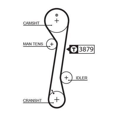 GATES 5457XS Timing Belt - 1997 Elantra 2.0 — Belts
