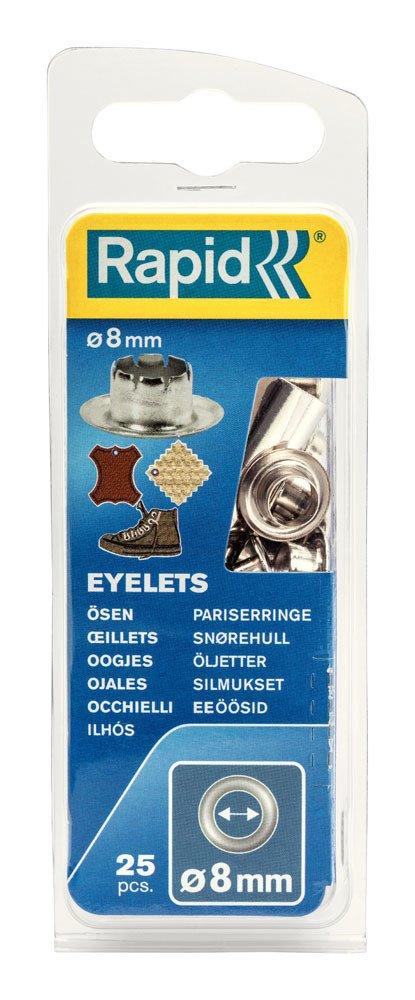Rapid 5000411 Aluminum Eyelets 8 mm (1 pack/25 pcs)