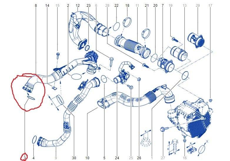 Mais 7701071316 Turbo Pipe Gasket O-Ring Trafic 3/Duster/Clio 4/Captur/Lodgy 1.5-1.6 dCi 2012-2018 — Gaskets & Seals