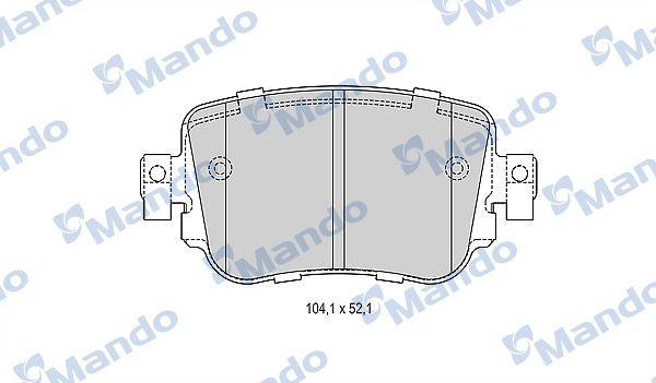 Mando MBF015285 Rear Brake Pad Caddy IV Sharan Alhambra Leon Octavia III A1 Q3 10-