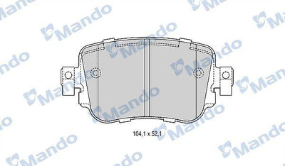 Mando MBF015285 Rear Brake Pad Caddy IV Sharan Alhambra Leon Octavia III A1 Q3 10- — Brake Pads
