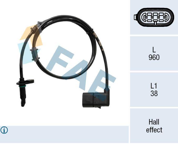 FAE 78535 ABS Sensor Rear Mercedes C-Series W205 14- — Brake Sensors & ABS