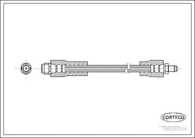 Corteco 19026704 Brake Hose Front A-Class W168 E-Class W210 — Brake Hydraulics