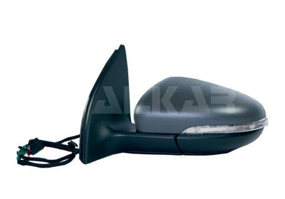 Alkar 6129124 Outer Rear View Mirror Left Electric Heated Primed Automatic Folding with Turn Sign — Tail, Signal & Reflectors