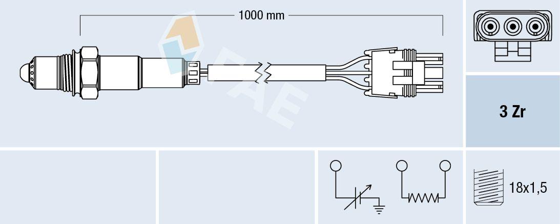 FAE 77119 Lambda Sensor Vectra.A 2.0 8V *C20ne* — Oxygen & Air-Fuel