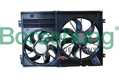 Borsehung B19251 Radiator Fan Motor + Shroud Complete 2 Part Golf5/Golf6/Jetta/A3/Leon/Caddy — Radiators & Fans