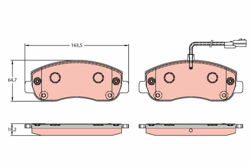 TRW Brake Pad GDB1910 - Replacement for Renault Master III — Brake Pads