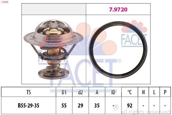 Facet 7.8945 Thermostat A3 A4 A5 A6 Q3 Q5 Tt Leon Octavia Golf VII Passat Tiguan Touran 1.6 2.0 TDI — Water Pump & Thermostat