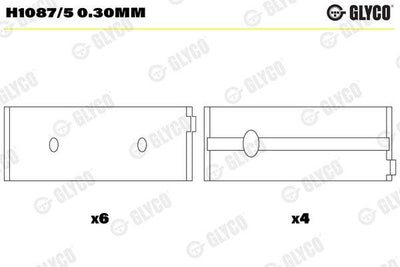 Glyco FH1087530MM Main Bearing (0.30) Berlingo C2 C3 Elysee P106 P206 P307 Saxo Xsara 1.5D 1.6 (4 Cylinder)