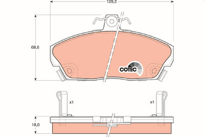TRW GDB496 Brake Pad Front Civic 01-06 Concerto 89-/ 25 99-45 00-200 95-400 95-800 90-99 / Zr 01