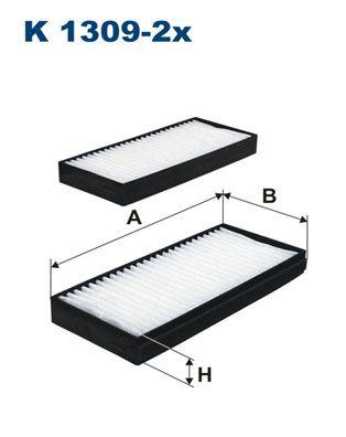 Filtron K1309-2X Cabin Air Filter Ssangyong Actyon Sports Kyron 2.0XDI 05-07 — Air & Cabin Filters