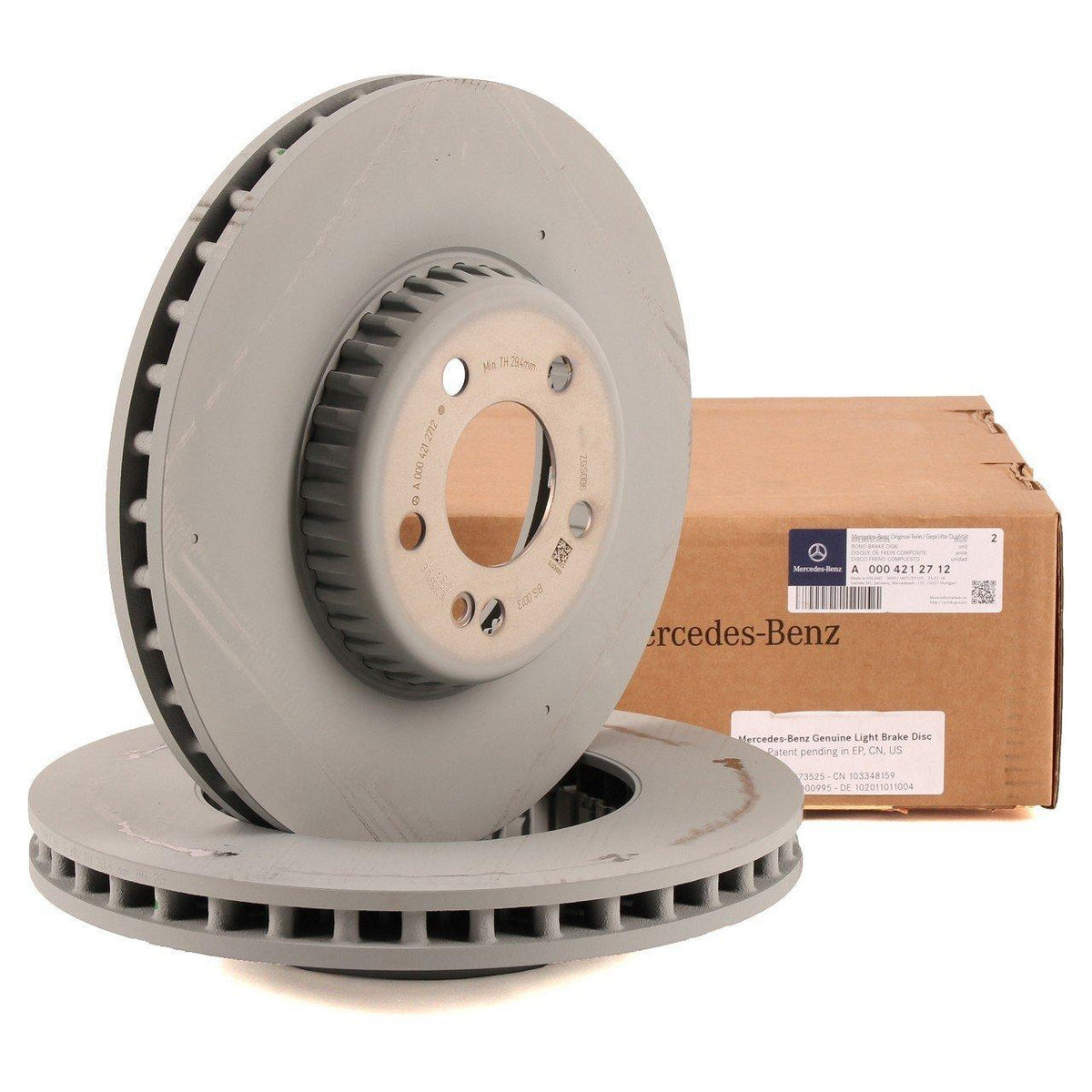 Mercedes-Benz Front Brake Disc Set - Genuine Parts for W213 E200 — Brake Rotors & Drums