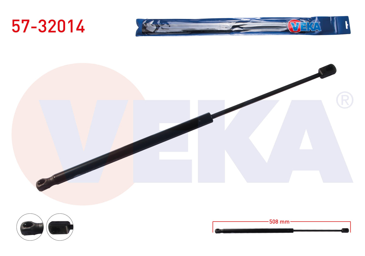 Veka 57-32014 Trunk Gas Strut 508mm / 550N Opel Astra F Station Wagon 1991-1998 — Support Rods & Struts