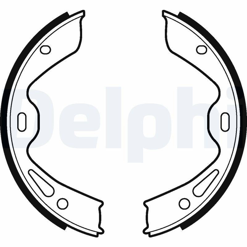 Delphi LS2120 Parking Brake Shoe Porsche Panamera 09 13 3.6 4.8 M 46.20 M 46.40 — Brake Cables & Hardware