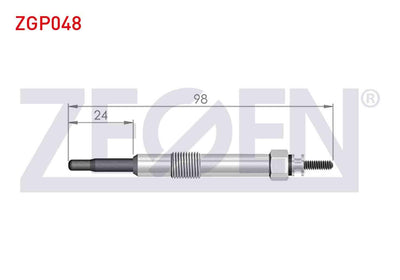 Zegen ZGP048 Glow Plug 11V Alfa Romeo 145 (930) 1.9 JTD 1994-2001 / 156 (932) 1.9-2.4 JTD 1997-2005 / 166 (93 — Coils & Plugs