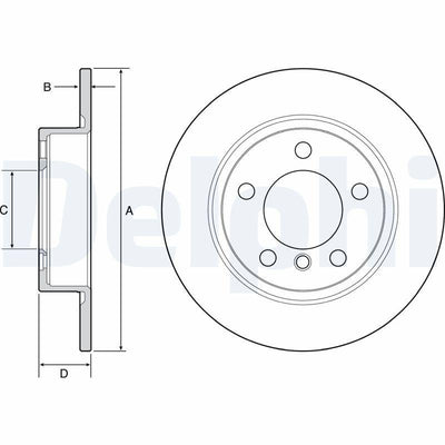 Delphi BG4561C Brake Disc (Twin Pack)-Painted, Deliksiz — Brake Rotors & Drums