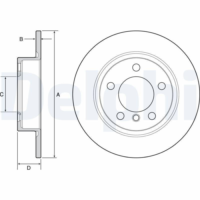 Delphi BG4561C Brake Disc (Twin Pack)-Painted, Deliksiz — Brake Rotors & Drums