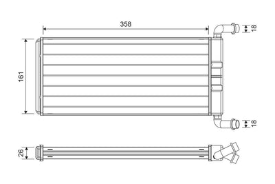 Valeo 811643 Heater Core Viano W639 03 > Vito W639 03 > — Heater & Blower