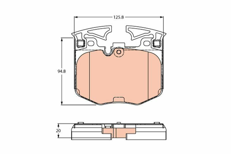 TRW GDB2260 Front Brake Pads - Disc Brake Set for 19-3 and 5 Series Vehicles