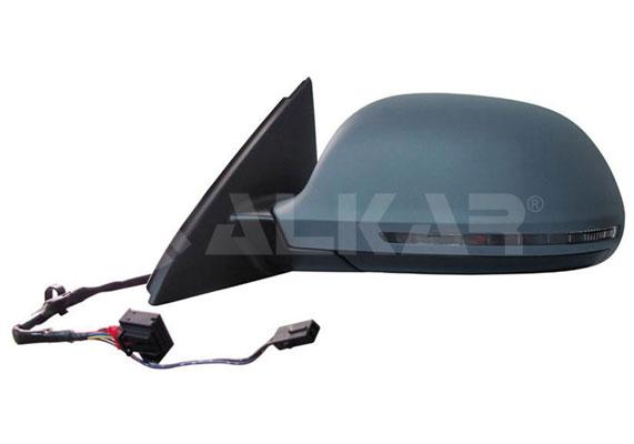 Alkar 6139781 Outer Rear View Mirror Left Electric Aspheric Heated Primed with Turn Signal 8 Pin — Tail, Signal & Reflectors