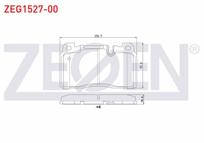 Zegen ZEG1527-00 Brake Pad Front Audi Q5 (8R) 2.0 TDI 2008-/ 2.0 TFSI 2008-/ 3.0 TDI 2008-/ Porsche Macan (95B) — Brake Pads