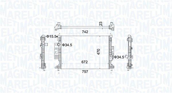 Magneti Marelli 350213155300 Su Radiator Focus / C-Max / Kuga Bm 15 — Radiators & Fans