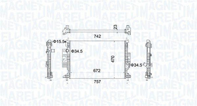 Magneti Marelli 350213155300 Water Radiator Focus / C-Max / Kuga Bm 15 — Radiators & Fans