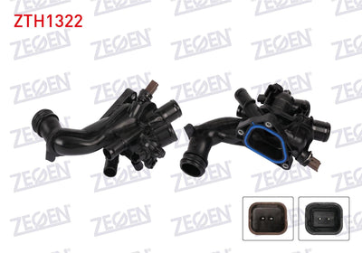 Zegen ZTH1322 Thermostat Complete with Switch 105 C Citroen C3 II (Sc_) 1.4 VTI — Water Pump & Thermostat