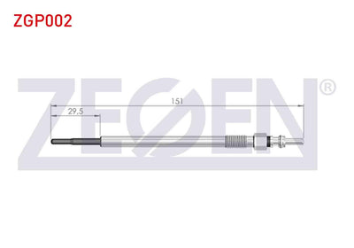Zegen ZGP002 Glow Plug 11V Alfa Romeo 147 (937) 1.9 JTD 2001-2010 / Alfa Romeo 156 (932) 1.9Jtdm 1997-2005 / — Coils & Plugs