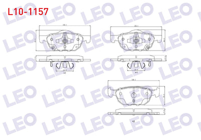LEO L10-1157 Brake Pad with Wear Indicator Front Honda Civic X (Fc) 1.5 Rs 2016 — Brake Pads
